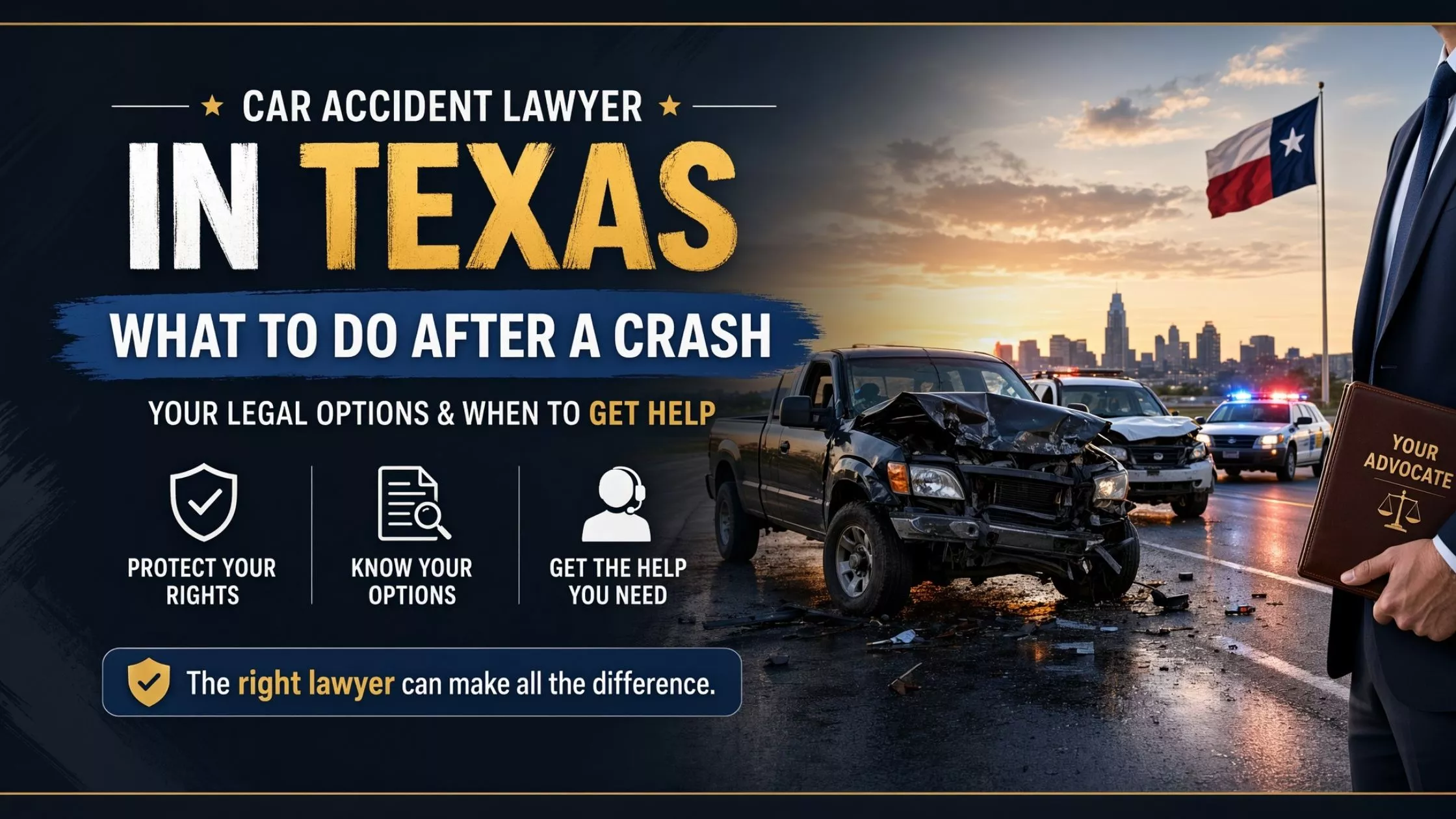 Car Accident Lawyer in Texas: What to Do After a Crash, Your Legal Options & When to Get Help